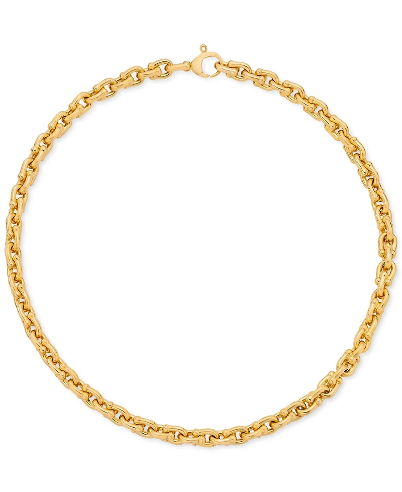 Horseshoe Link 18" Chain Necklace in 14k Gold-Plated Sterling Silver