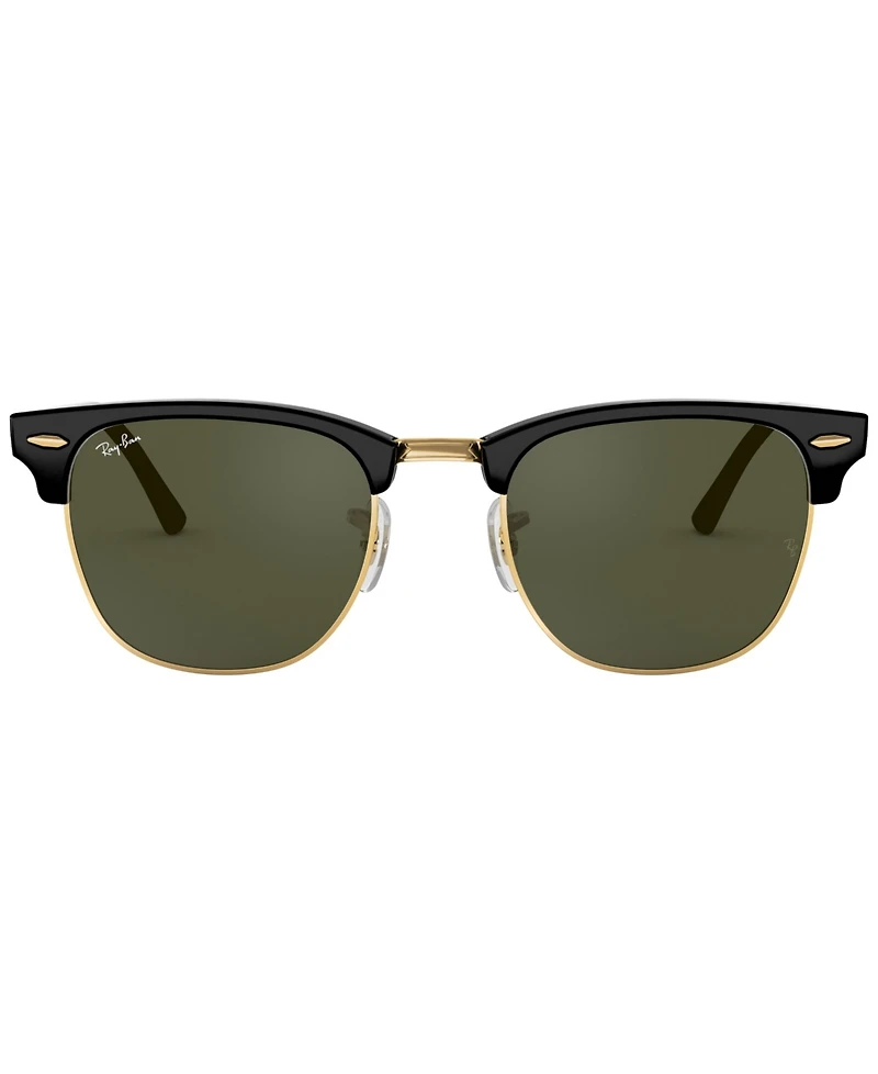 Ray-Ban Unisex Low Bridge Fit Sunglasses, RB3016F Clubmaster Classic 55