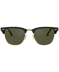 Ray-Ban Unisex Low Bridge Fit Sunglasses, RB3016F Clubmaster Classic 55