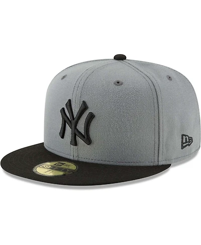 Men's Gray, Black New York Yankees Two-Tone 59Fifty Fitted Hat