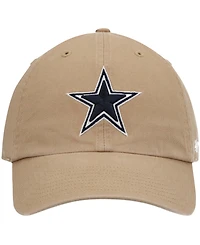 Men's Khaki Dallas Cowboys Primary Clean Up Adjustable Hat