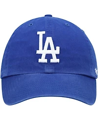 Big Boys and Girls Royal Los Angeles Dodgers Team Logo Clean Up Adjustable Hat