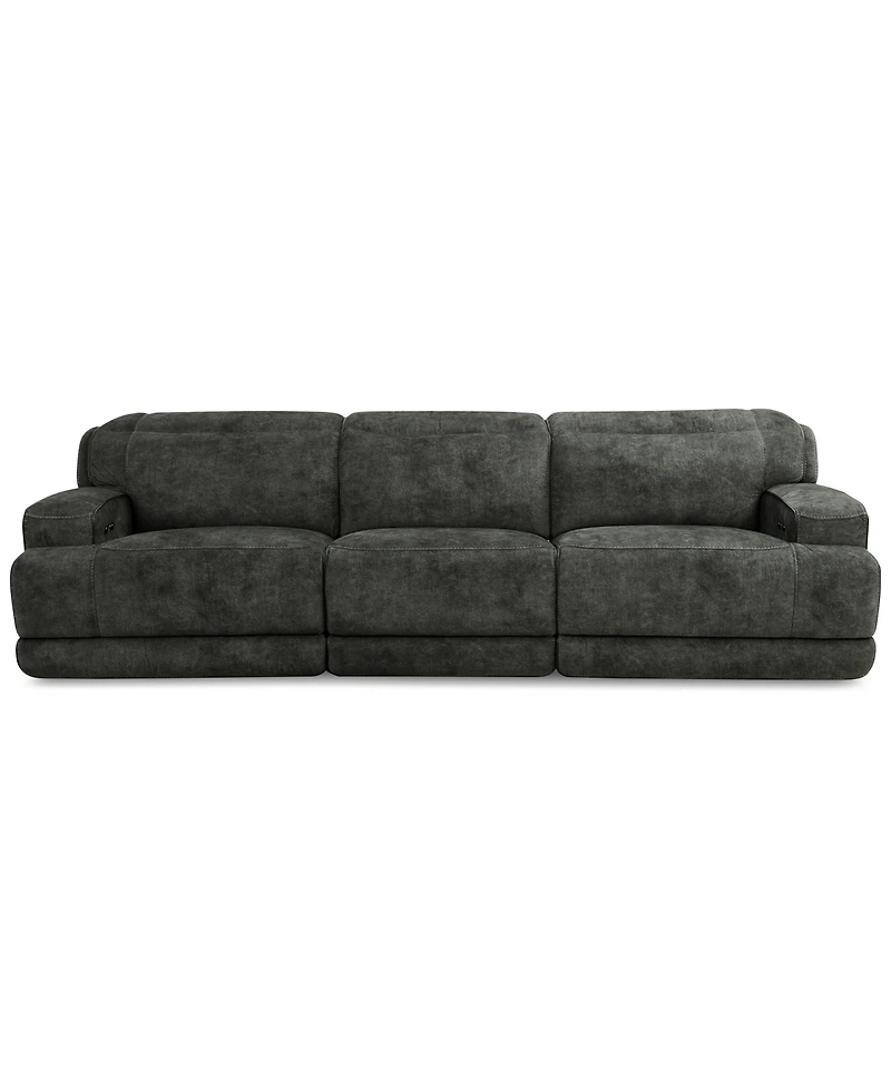 Sebaston -Pc. Fabric Sofa with 2 Power Motion Recliners