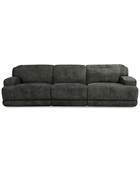 Sebaston -Pc. Fabric Sofa with 2 Power Motion Recliners