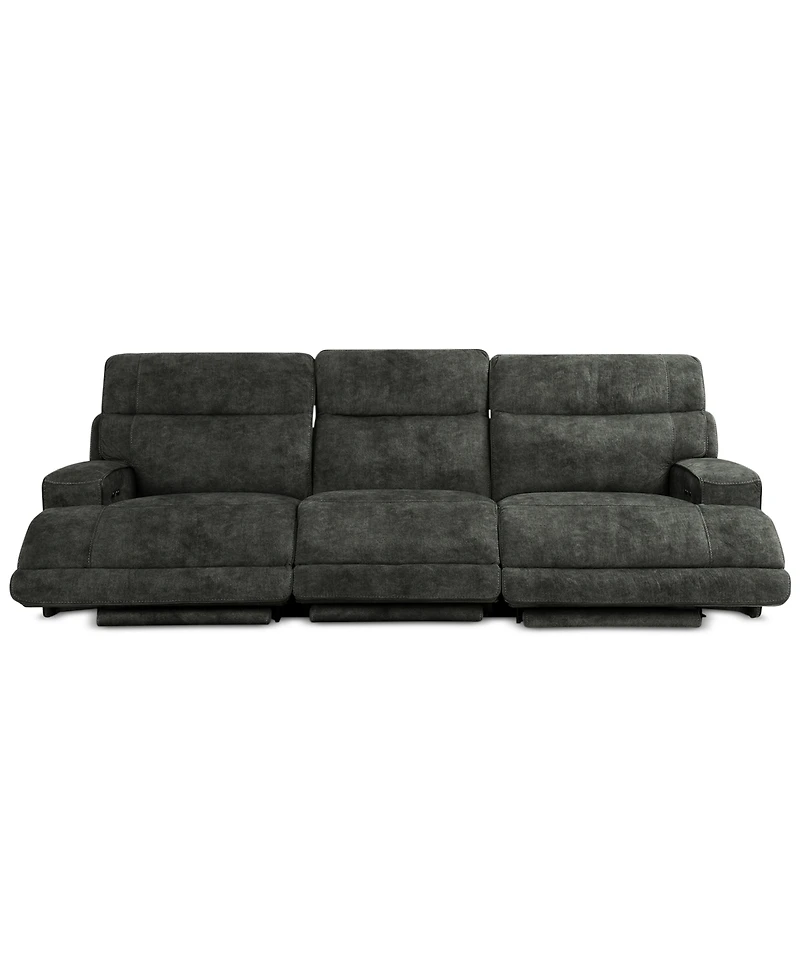 Sebaston -Pc. Fabric Sofa with Power Motion Recliners