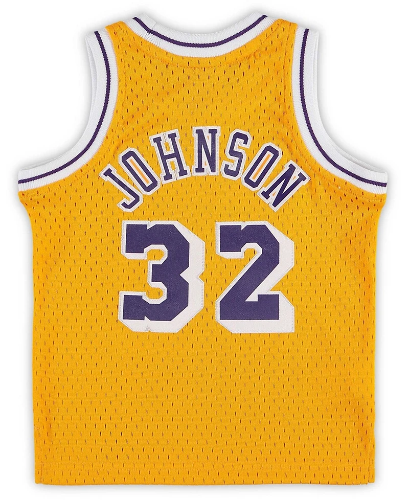 Infant Boys and Girls Magic Johnson Gold Los Angeles Lakers Retired Player Jersey