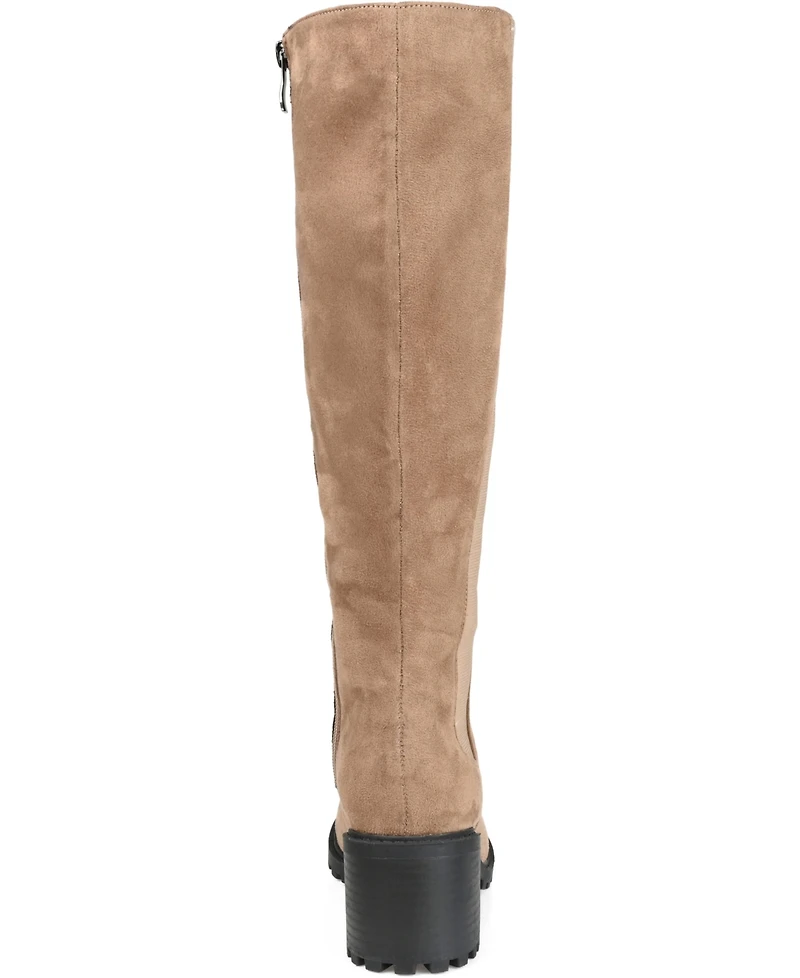 Journee Collection Women's Jenicca Wide Calf Lace Up Boots
