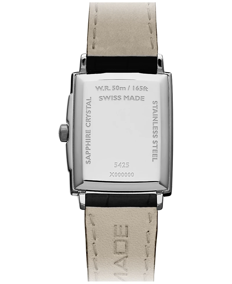 Raymond Weil Men's Swiss Toccata Black Leather Strap Watch 29x37mm