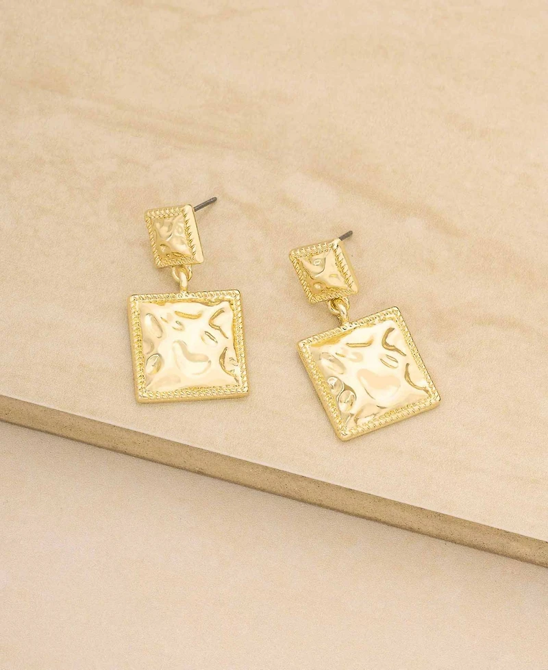 Ettika Double Square Statement Earrings