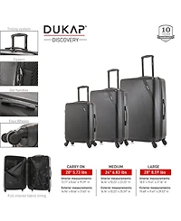 InUSA Discovery Lightweight Hardside Spinner Luggage Set, 3 piece