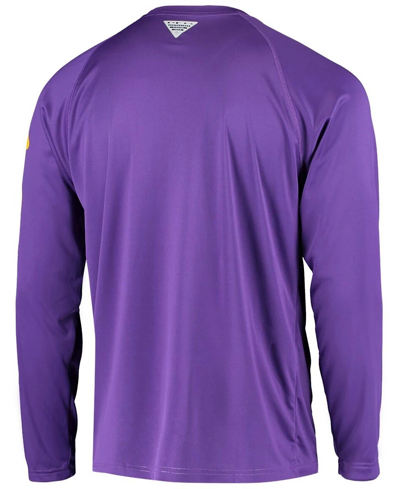 Men's Purple Lsu Tigers Terminal Tackle Omni-Shade Long Sleeve T-shirt