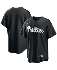 Men's Black, White Philadelphia Phillies Official Replica Jersey