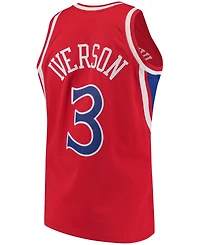 Men's Allen Iverson Red Philadelphia 76Ers 1996-97 Hardwood Classics Swingman Jersey