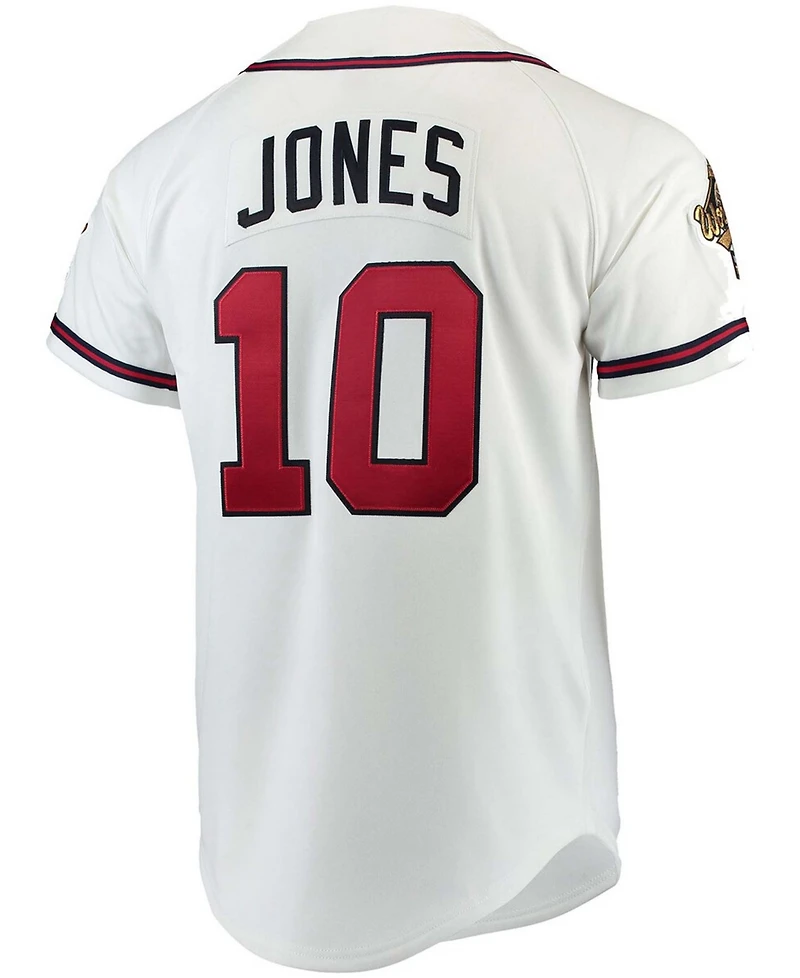 Men's Chipper Jones White Atlanta Braves Authentic Jersey