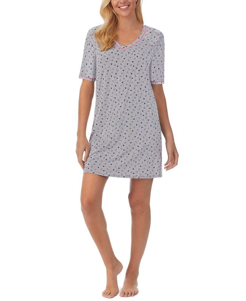 Cuddl Duds Elbow-Length Moisture Wicking Sleep T-Shirt