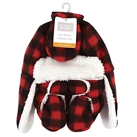 Hudson Baby Boys Unisex Winter Warmth 3Pk Earflap Hat