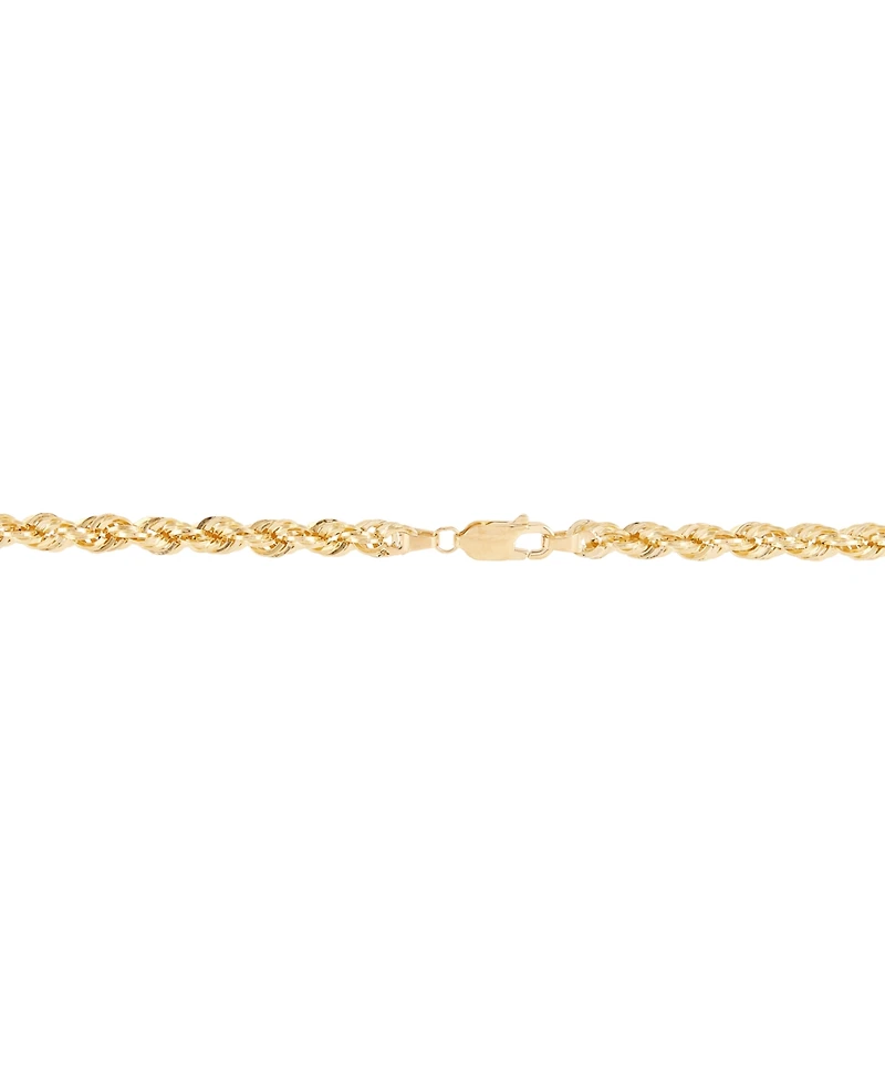 Lightweight Rope Link 22" Chain Necklace in 10k Gold