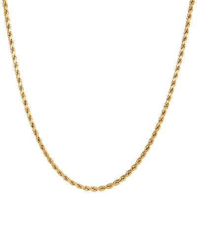 Lightweight Rope Link 22" Chain Necklace in 10k Gold