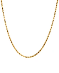 Lightweight Rope Link 22" Chain Necklace in 10k Gold