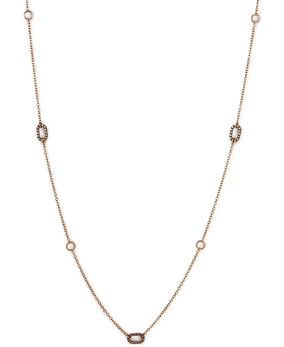Le Vian Chocolate Diamond Oval Link 36" Necklace (1-1/4 ct. t.w.) in 14k Rose Gold