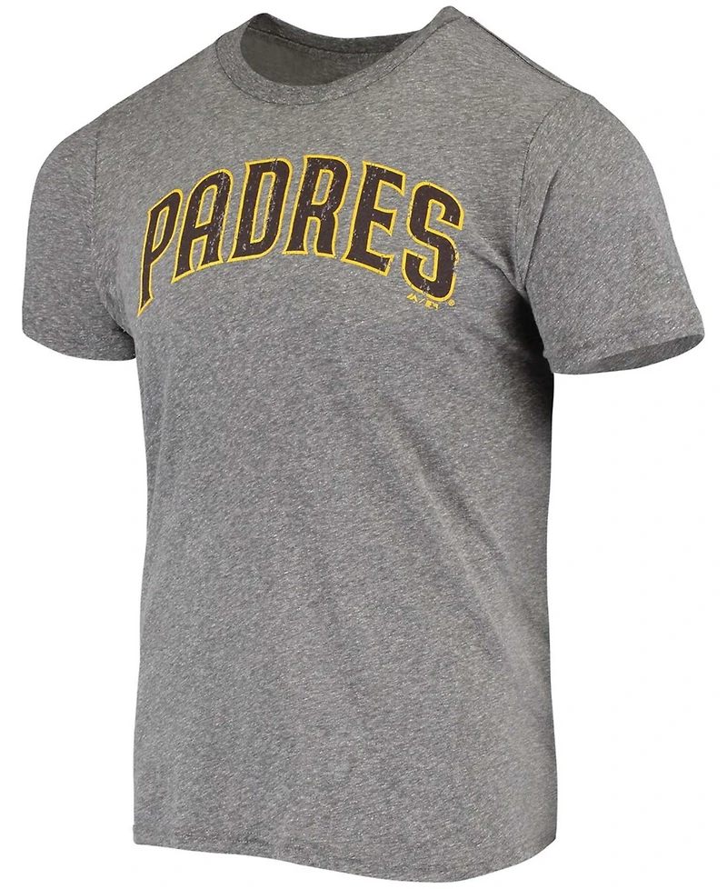 Men's Fernando Tatis Jr. Heathered Gray San Diego Padres Name and Number Tri-Blend T-shirt