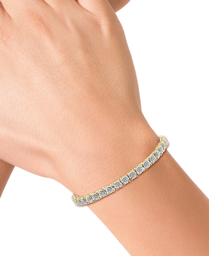 Effy Diamond Tennis Bracelet (1/4 ct. t.w.) Gold over Sterling Silver