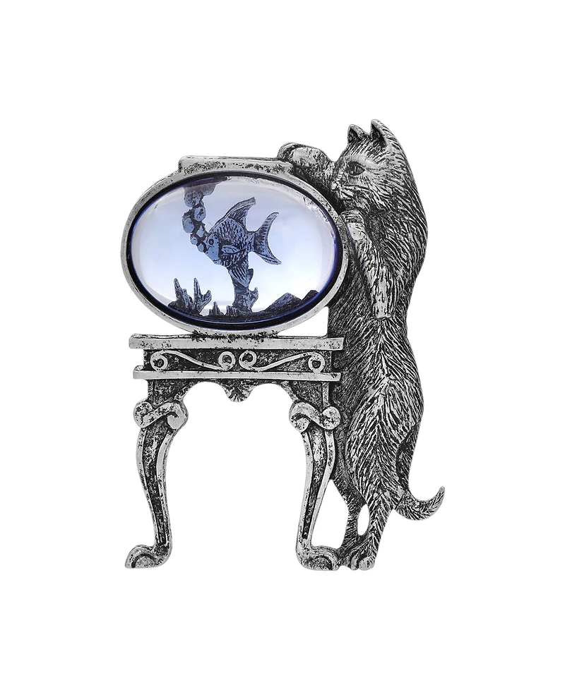 2028 Cat Fish Bowl Pin