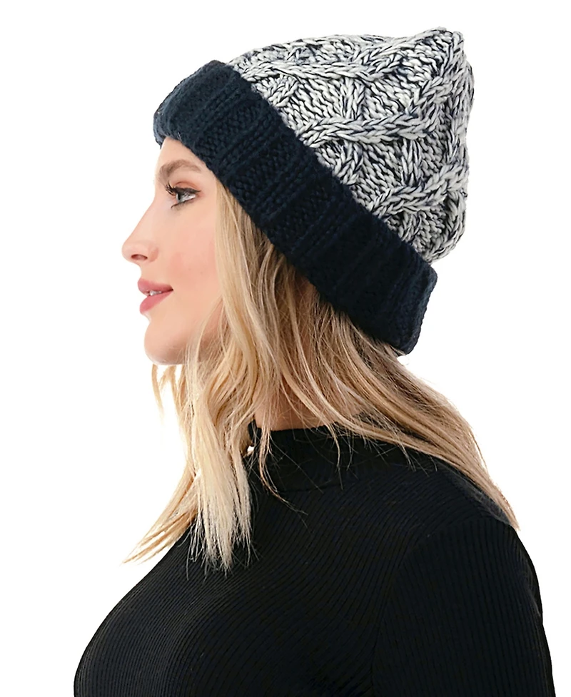Marcus Adler Women's Chunky Marled Cable Knit Beanie