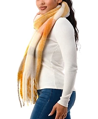 Marcus Adler Women's Plaid Fringe-Trim Blanket Scarf