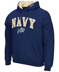 Men's Colosseum Navy Midshipmen Arch and Logo 3.0 Pullover Hoodie