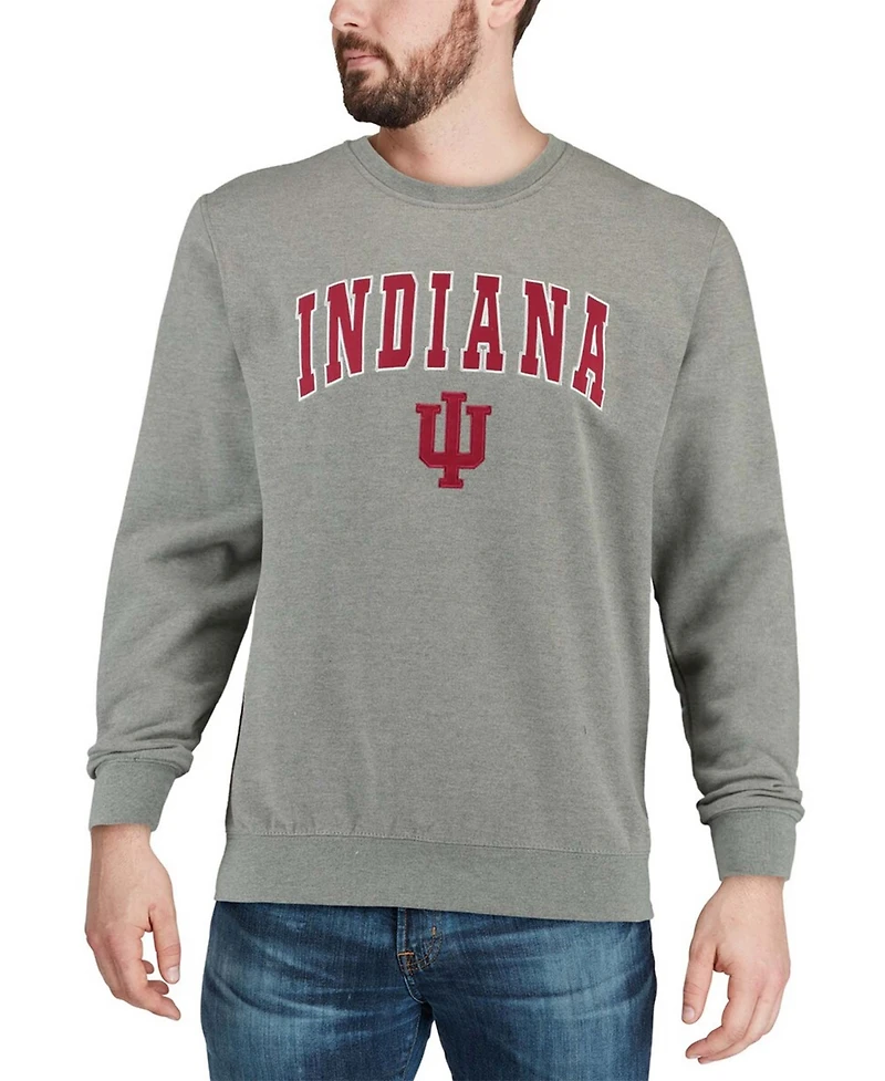 Colosseum Men's Indiana Hoosiers Arch Logo Crew Neck Sweatshirt
