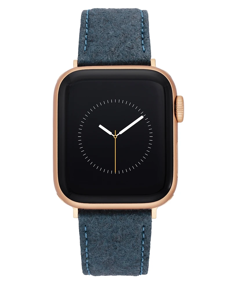 Anne Klein Women's Navy Consider It Pineapple Leather Band designed for Apple Watch 42mm (Series 10) & 38/40/41mm