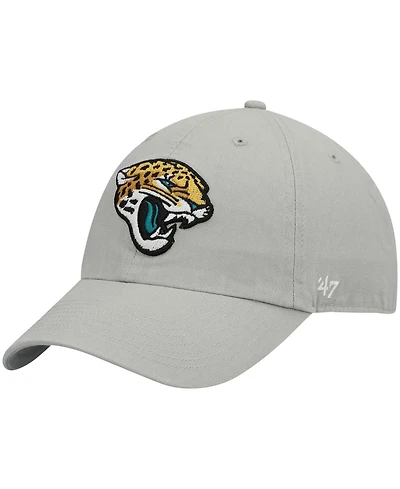 Men's Gray Jacksonville Jaguars Logo Clean Up Adjustable Hat