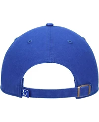 Men's Royal Indianapolis Colts Clean Up Script Adjustable Hat