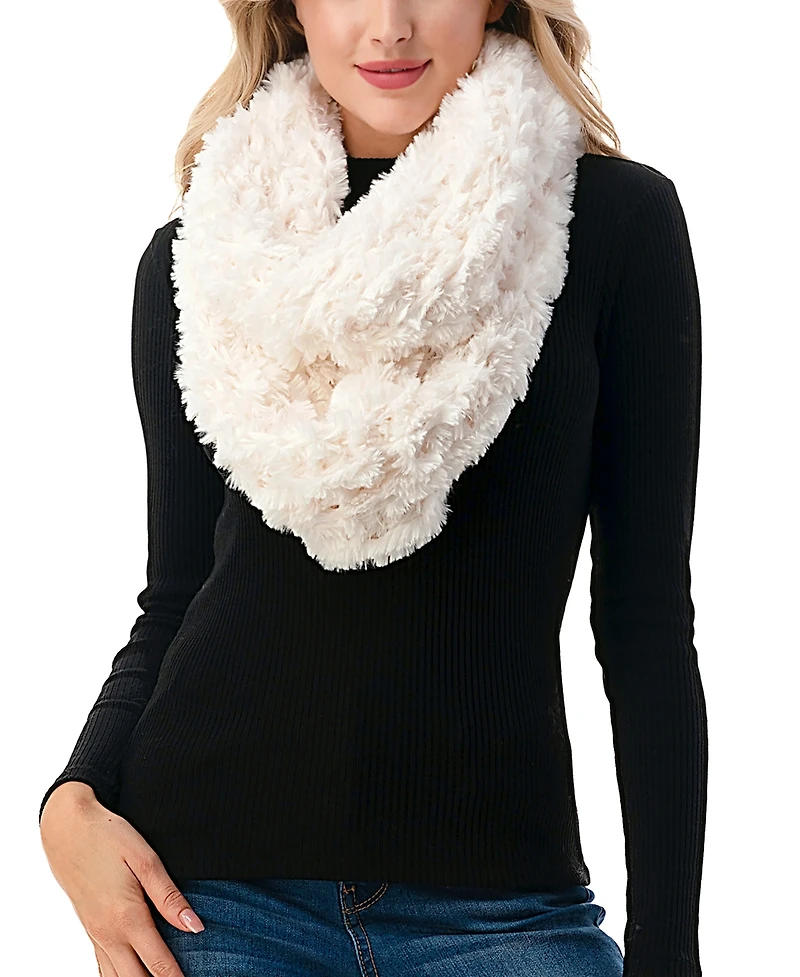Marcus Adler Women's Ombre Faux Fur Ultra Soft Infinity Scarf