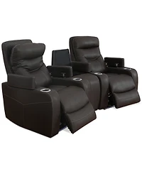 Jabarr 3-Pc. Beyond Leather Theater Seating with 1 Console, Created for Macy's