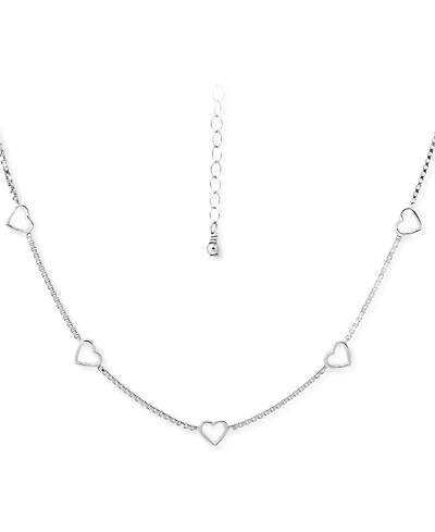 Giani Bernini Open Heart Chain Necklace, 16" + 2" extender, Created for Macy's