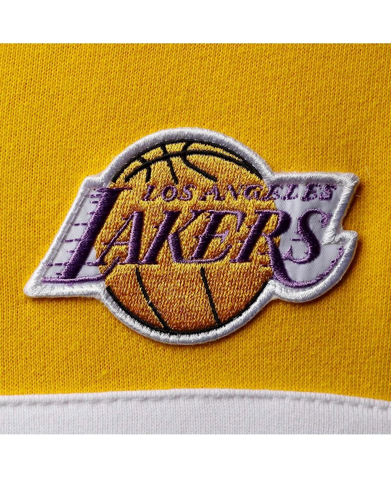 Men's Gold-Tone, Black Los Angeles Lakers Head Coach Pullover Hoodie