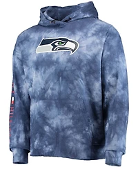 Men's College Navy Seattle Seahawks Stanley Tie-Dye Pullover Hoodie