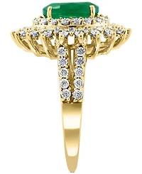 Effy Ruby (1-7/8 ct. t.w.) & Diamond (1/4 Halo Statement Ring 14k White Gold (Also Sapphire and Emerald)