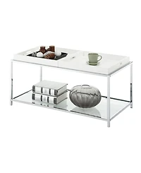 Palm Beach Coffee Table with Shelf and Removable Trays