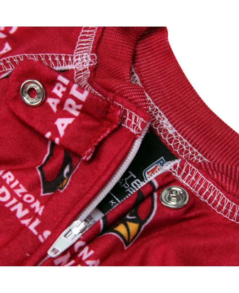 Infant & Newborn Arizona Cardinals Full Zip Raglan Coverall