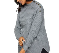 Motherhood Maternity Stitched Mock-Neck Maternity Sweater