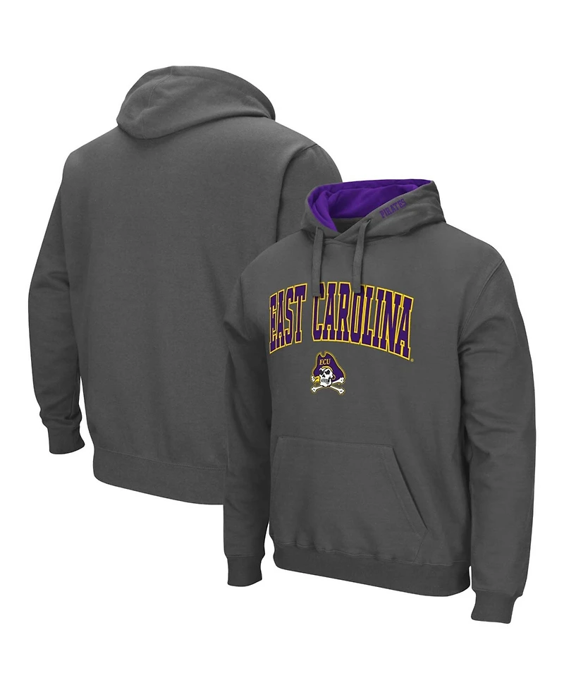 Men's Ecu Pirates Arch and Logo Pullover Hoodie