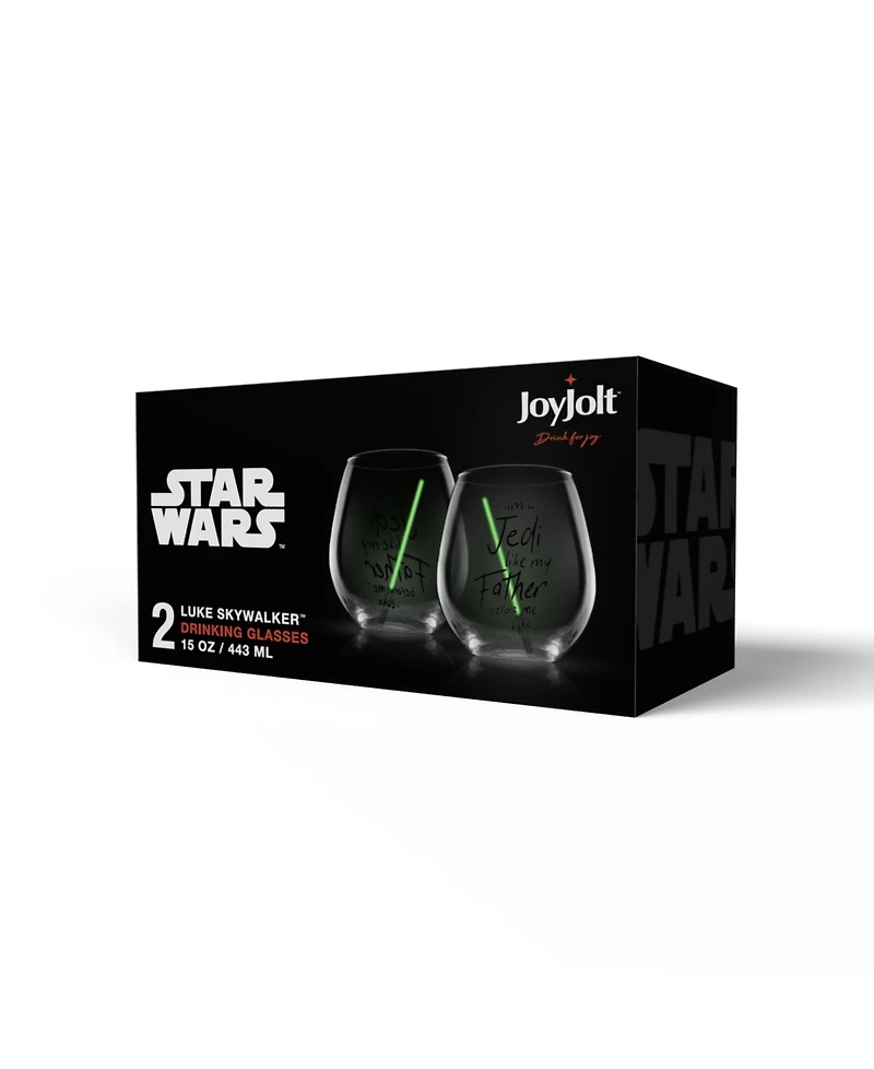 JoyJolt Star Wars New Hope Stemless Drinking Glasses, Set of 2