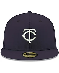 Men's Navy Minnesota Twins Logo White 59FIFTY Fitted Hat