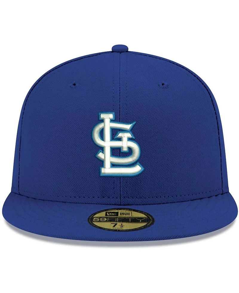 Men's Royal St. Louis Cardinals Logo White 59FIFTY Fitted Hat