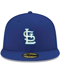 Men's Royal St. Louis Cardinals Logo White 59FIFTY Fitted Hat
