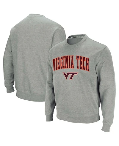 Colosseum Men's Virginia Tech Hokies Arch and Logo Crew Neck Sweatshirt