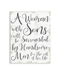Stupell Industries Handsome Sons Home Family Inspirational Word Textured Design Wall Plaque Art, 10" x 15"